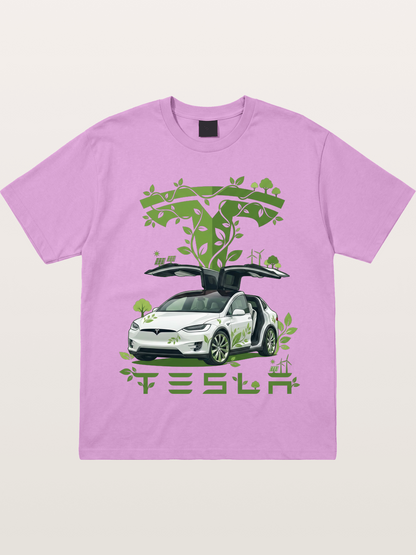 Tesla Eco-Friendly Art Print Gildan T-shirt
