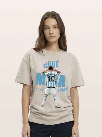 Messi ?Qu¡§| Mir¡§¡é Bobo Argentin Cotton T-shirt