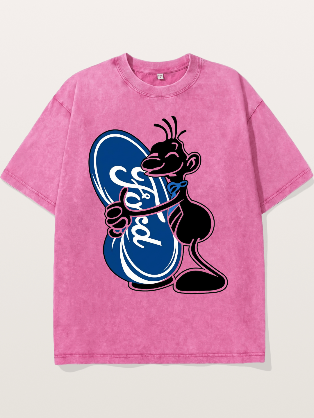 Cartoon Hugging Ford Logo Washed T-shirt
