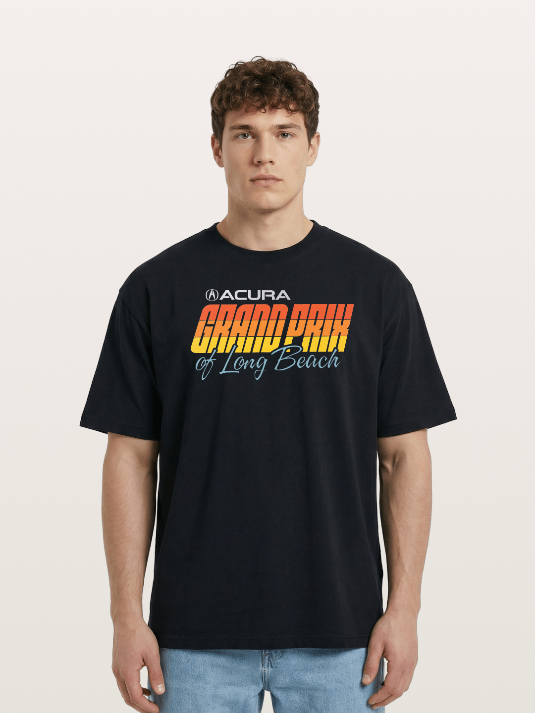 Sunset Grand Prix Typography Cotton T-shirt