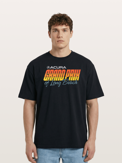 Sunset Grand Prix Typography Cotton T-shirt