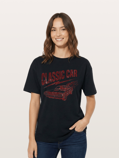 Classic Car Run Cotton T-shirt