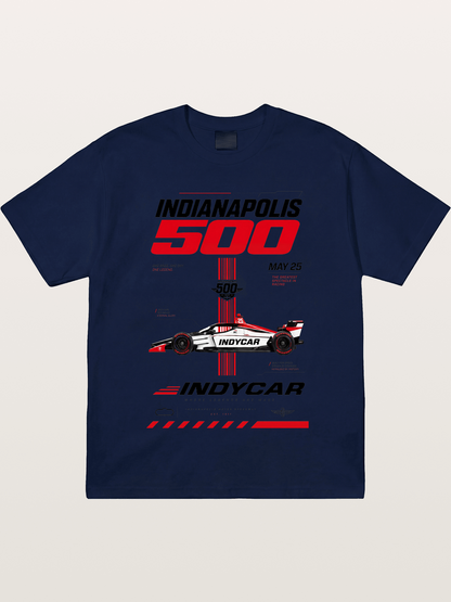 IndyCar Indianapolis 500 Poster Gildan T-shirt