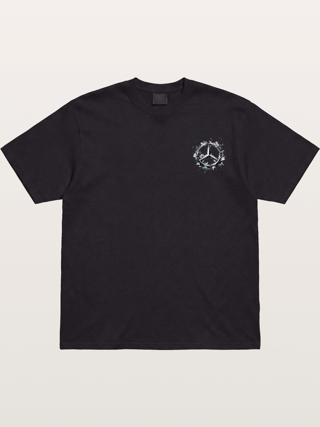 Mercedes Ink Wash Logo Art Cotton T-shirt