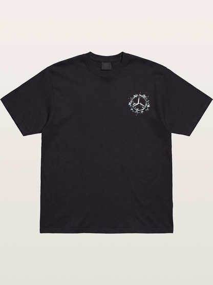 Mercedes Ink Wash Logo Art Cotton T-shirt