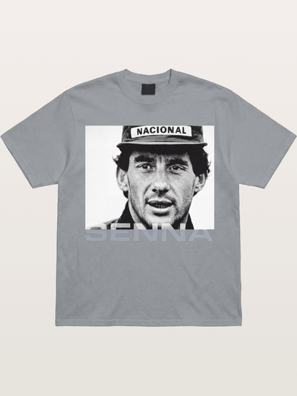 Ayrton Senna Black White Portrait Gildan T-shirt