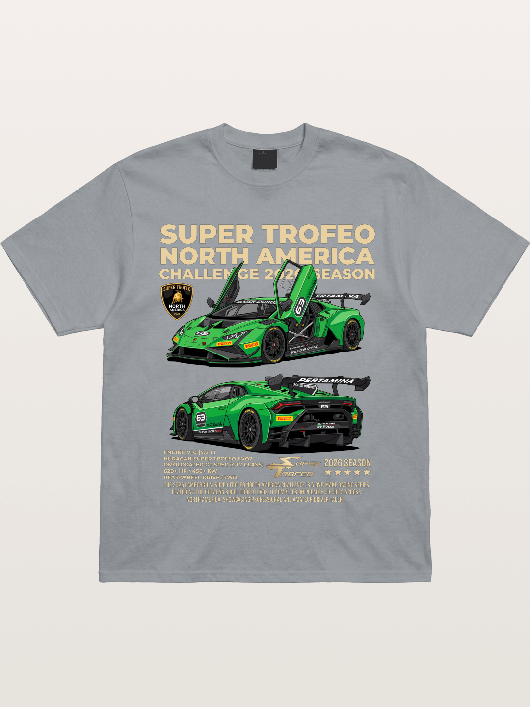 Lamborghini Huracan Super Trofeo Views Gildan T-shirt