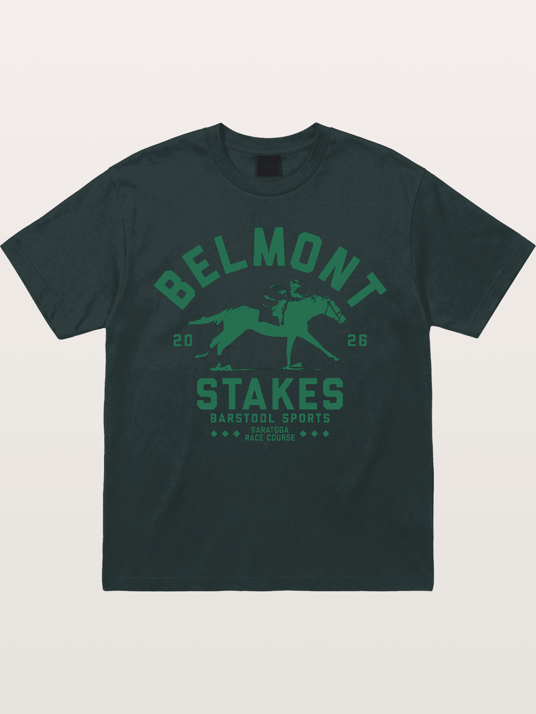 Belmont Stakes Horse Rider Silhouette Gildan T-shirt