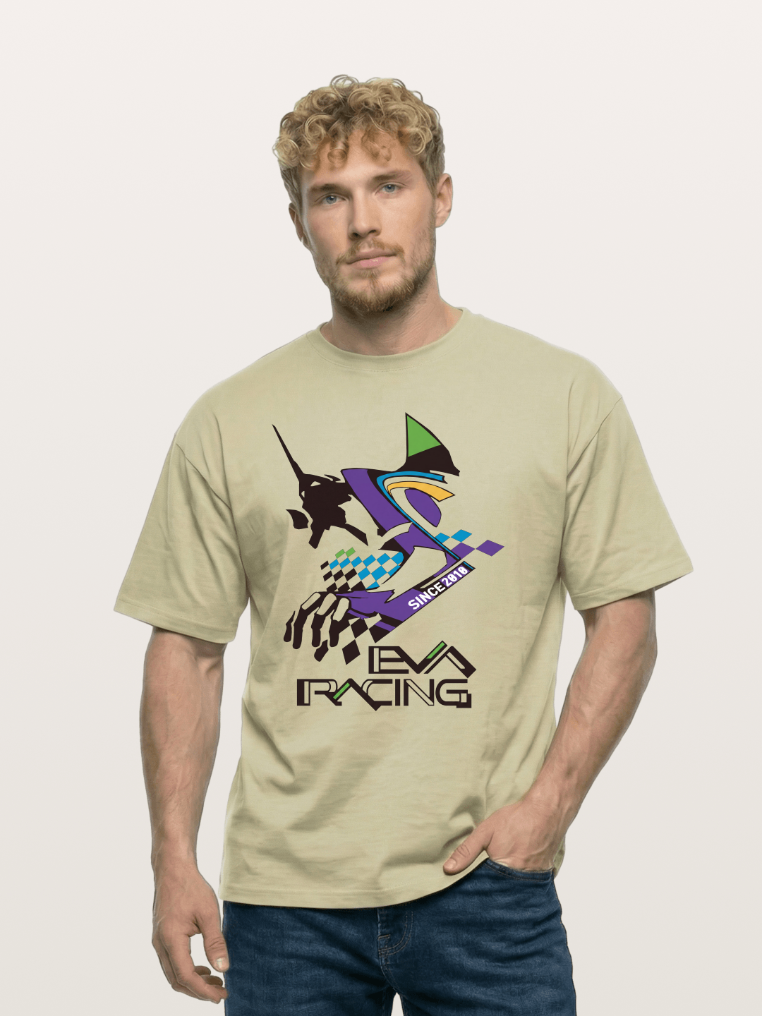 Eva Racing Checkered Flag Cotton T-shirt