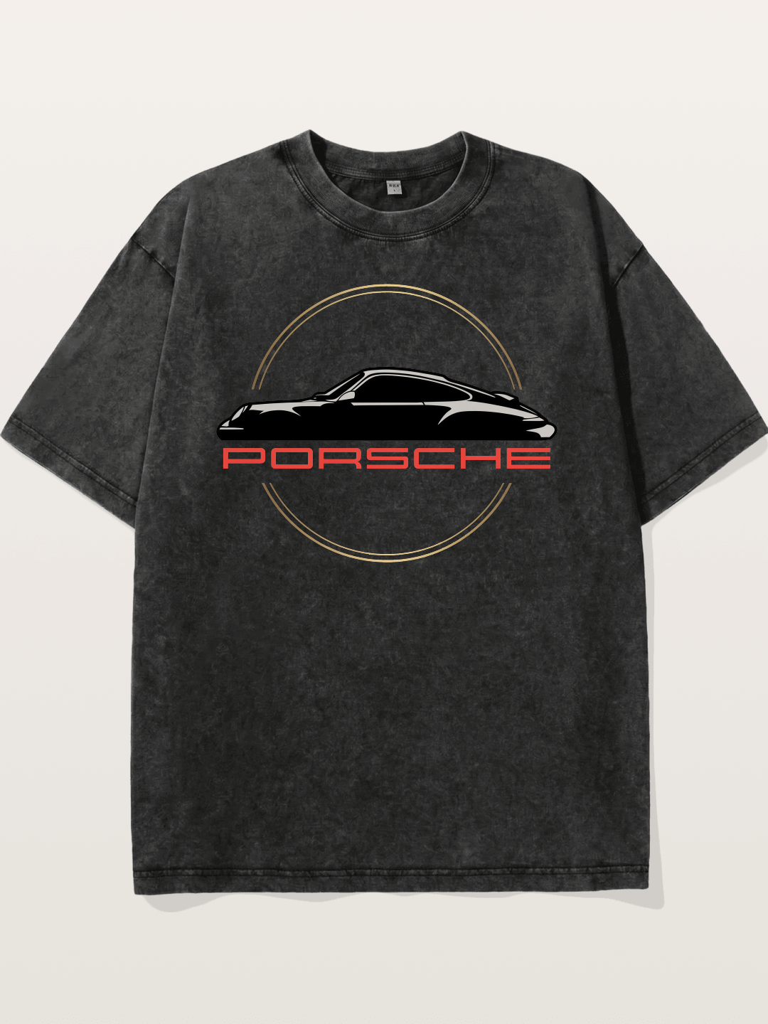 Porsche Silhouette Logo Art Washed T-shirt