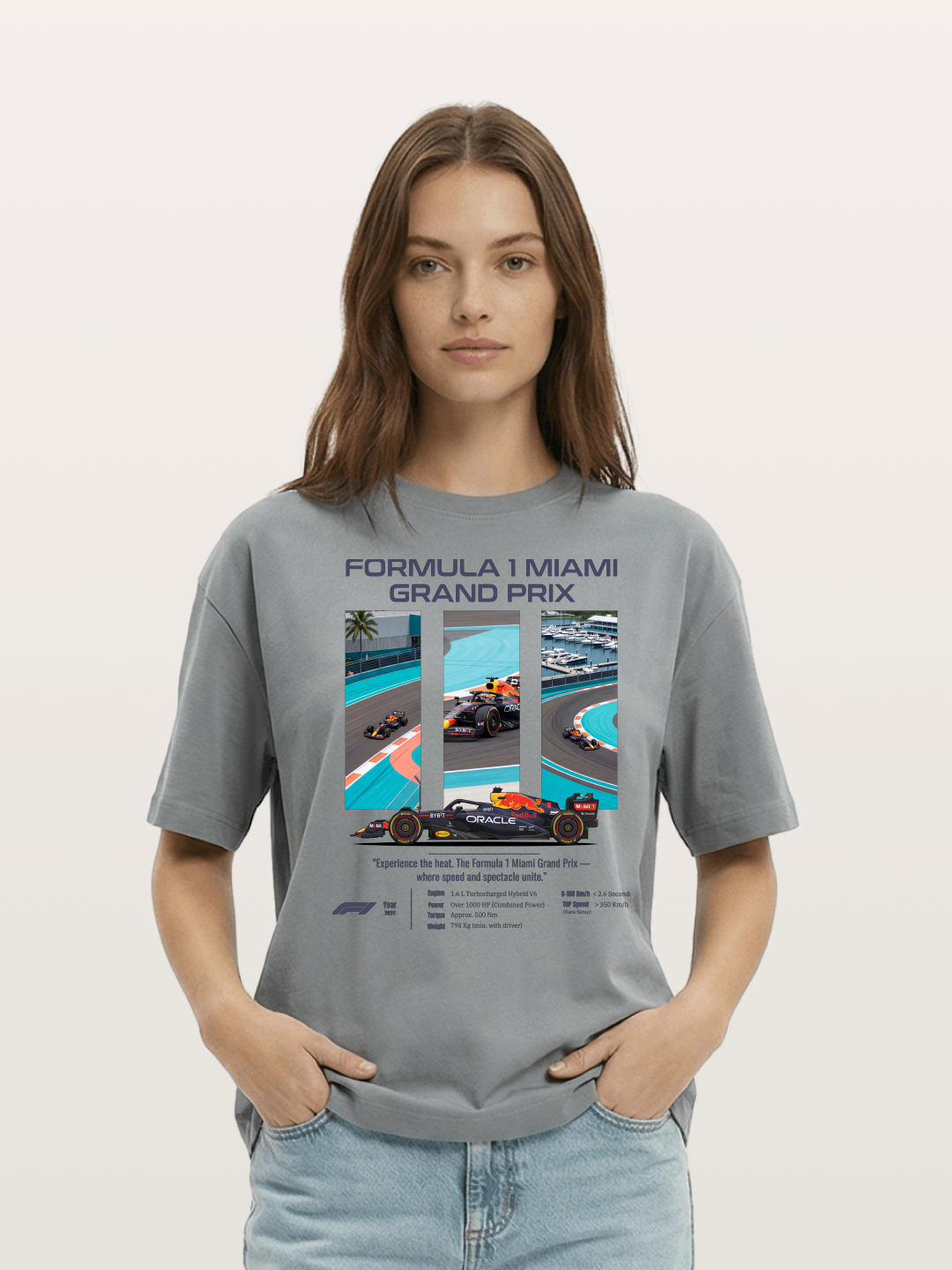 Miami Red Bull Race Art Cotton T-shirt