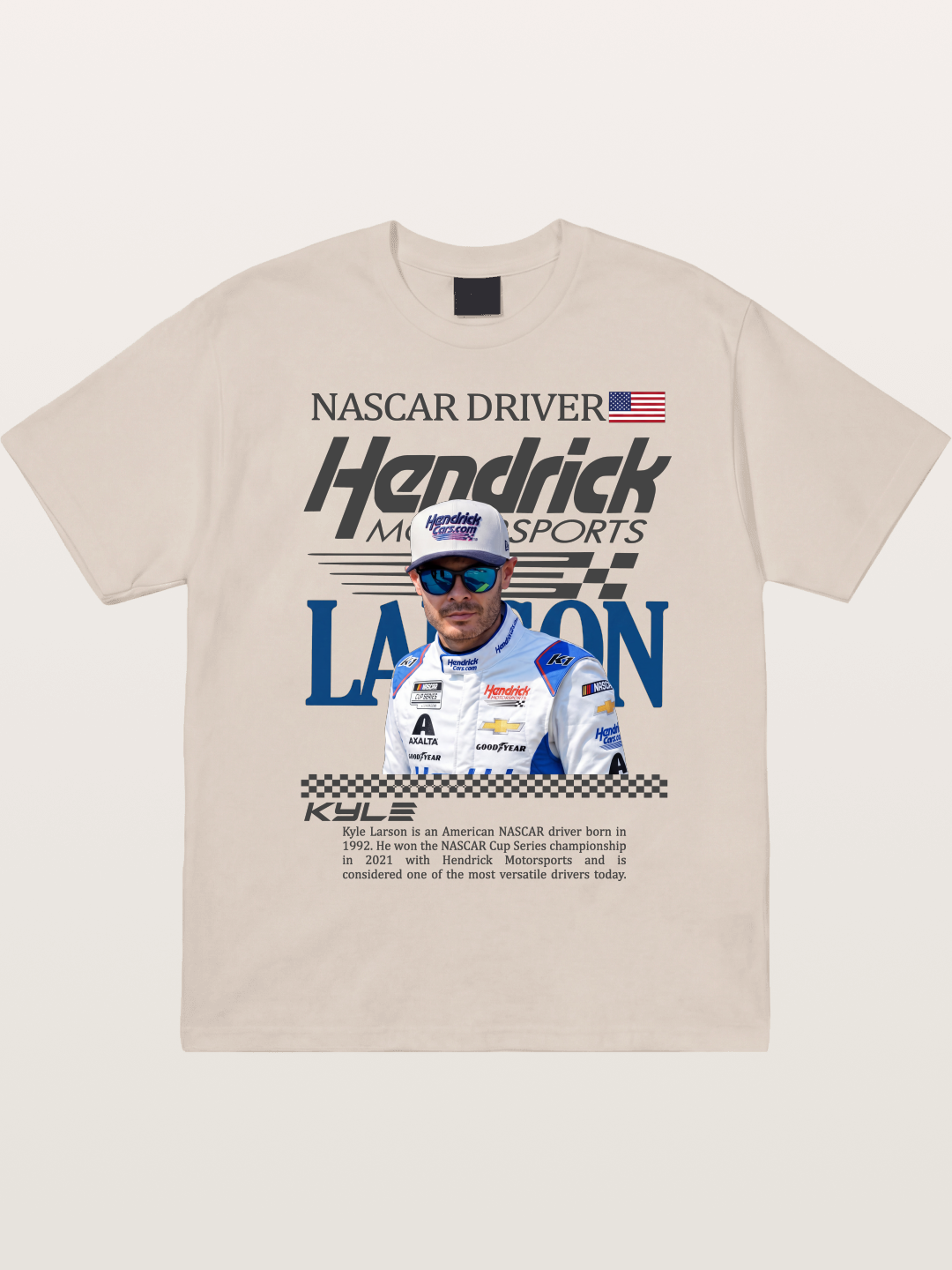 NASCAR Driver Kyle Larson Magazine Style Cotton T-shirt