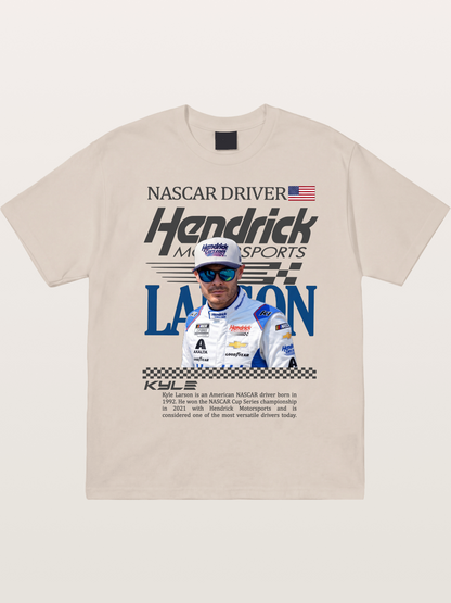 NASCAR Driver Kyle Larson Magazine Style Cotton T-shirt