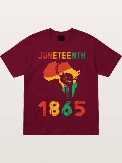 Juneteenth 1865 Africa Freedom Fist Gildan T-shirt