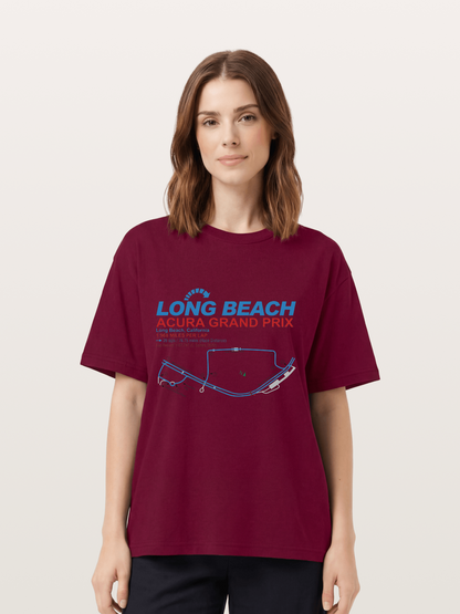Long Beach Grand Prix Map Gildan T-shirt