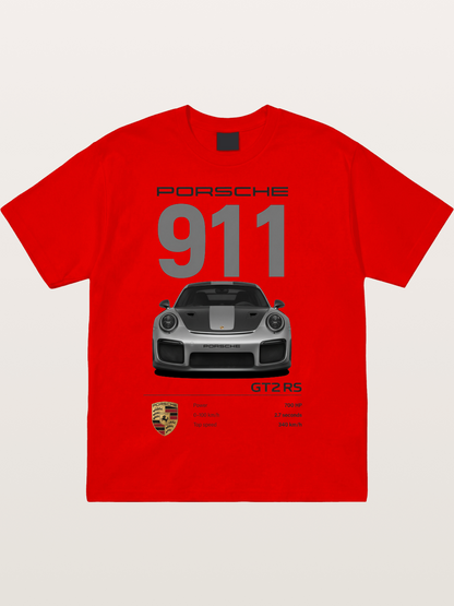 911 GT2 RS Spec Sheet Art Cotton T-shirt