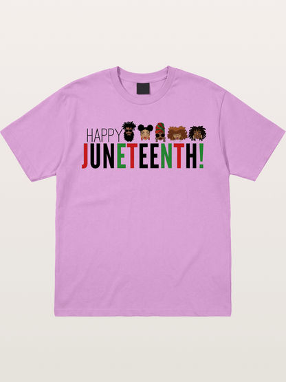 Happy Juneteenth Diverse Faces Gildan T-shirt
