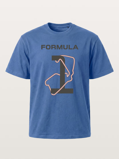 Formula 1 Silverstone Track Monogram Gildan T-shirt