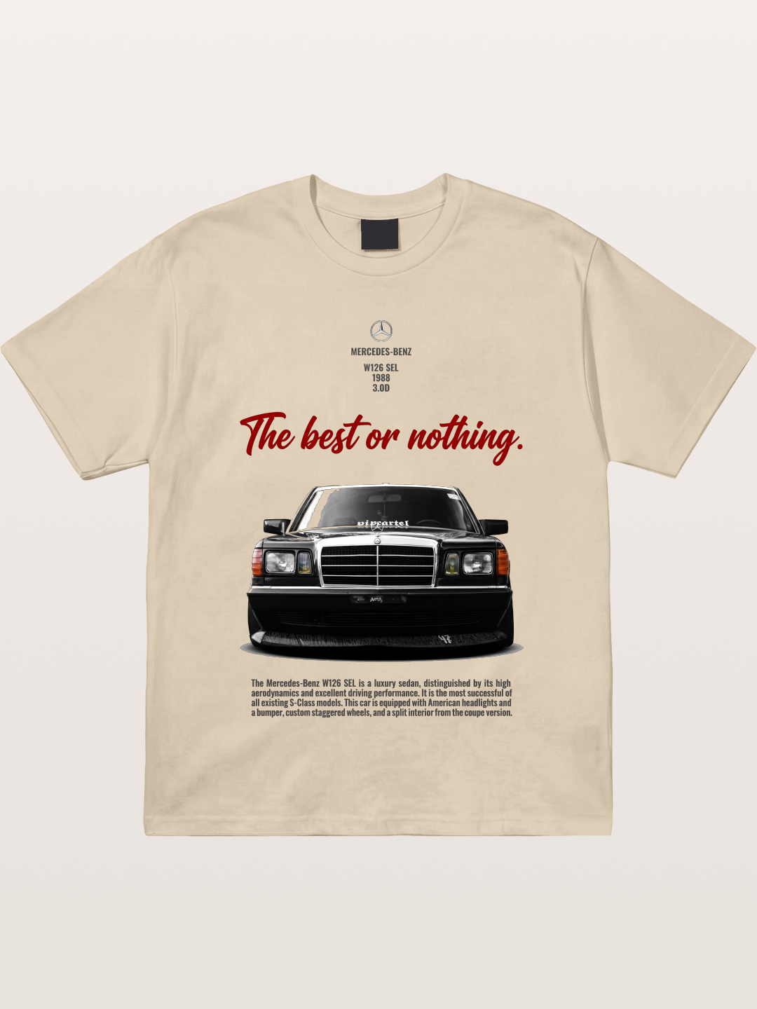 Mercedes W126 SEL Retro Gildan T-shirt