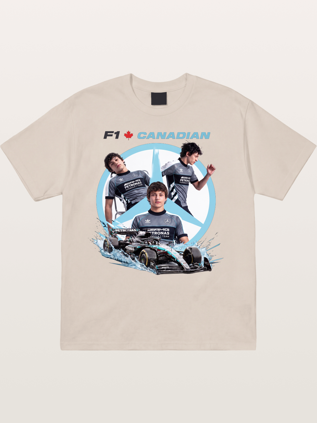 Canadian F1 Mercedes Racing Poster Cotton T-shirt