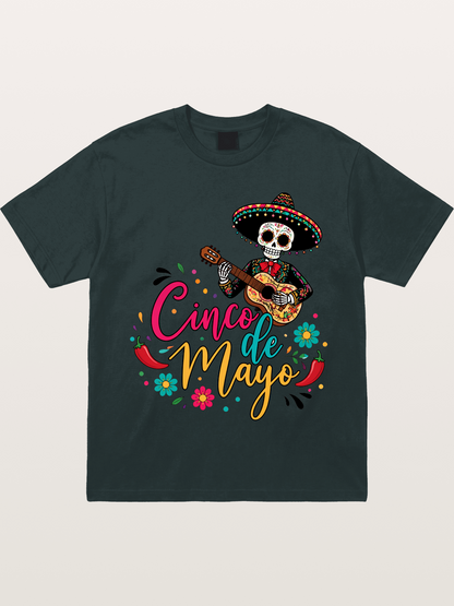 Cinco De Mayo Sugar Skull Graphic Gildan T-shirt
