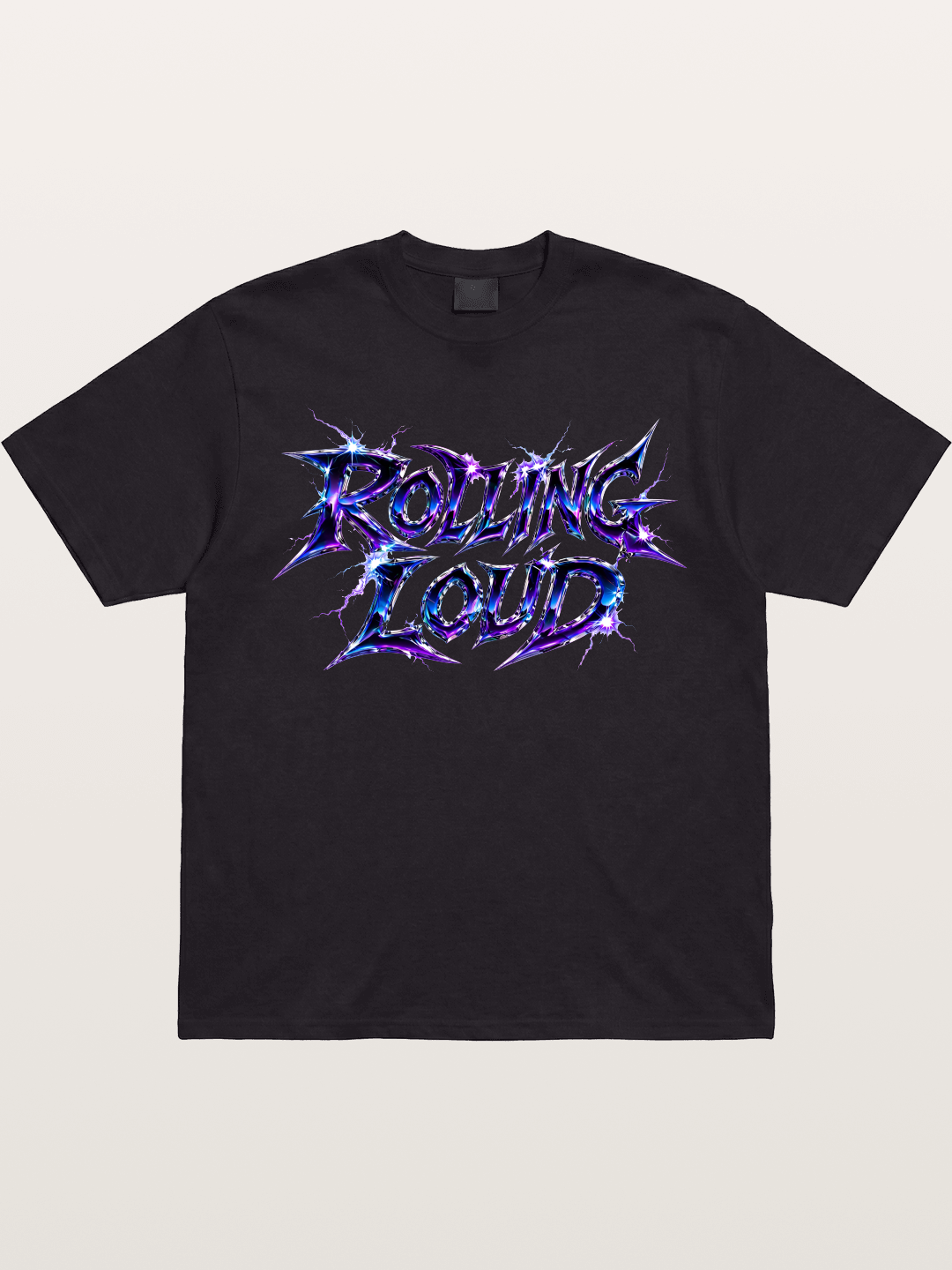 Rolling Loud Blue Lightning Font Gildan T-shirt