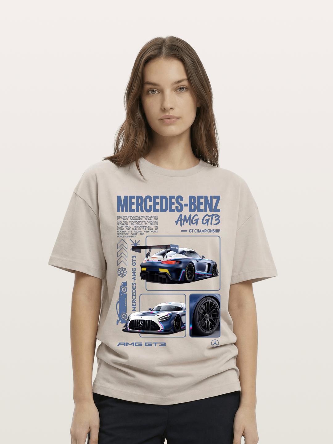 Mercedes AMG GT3 Race Car Cotton T-shirt