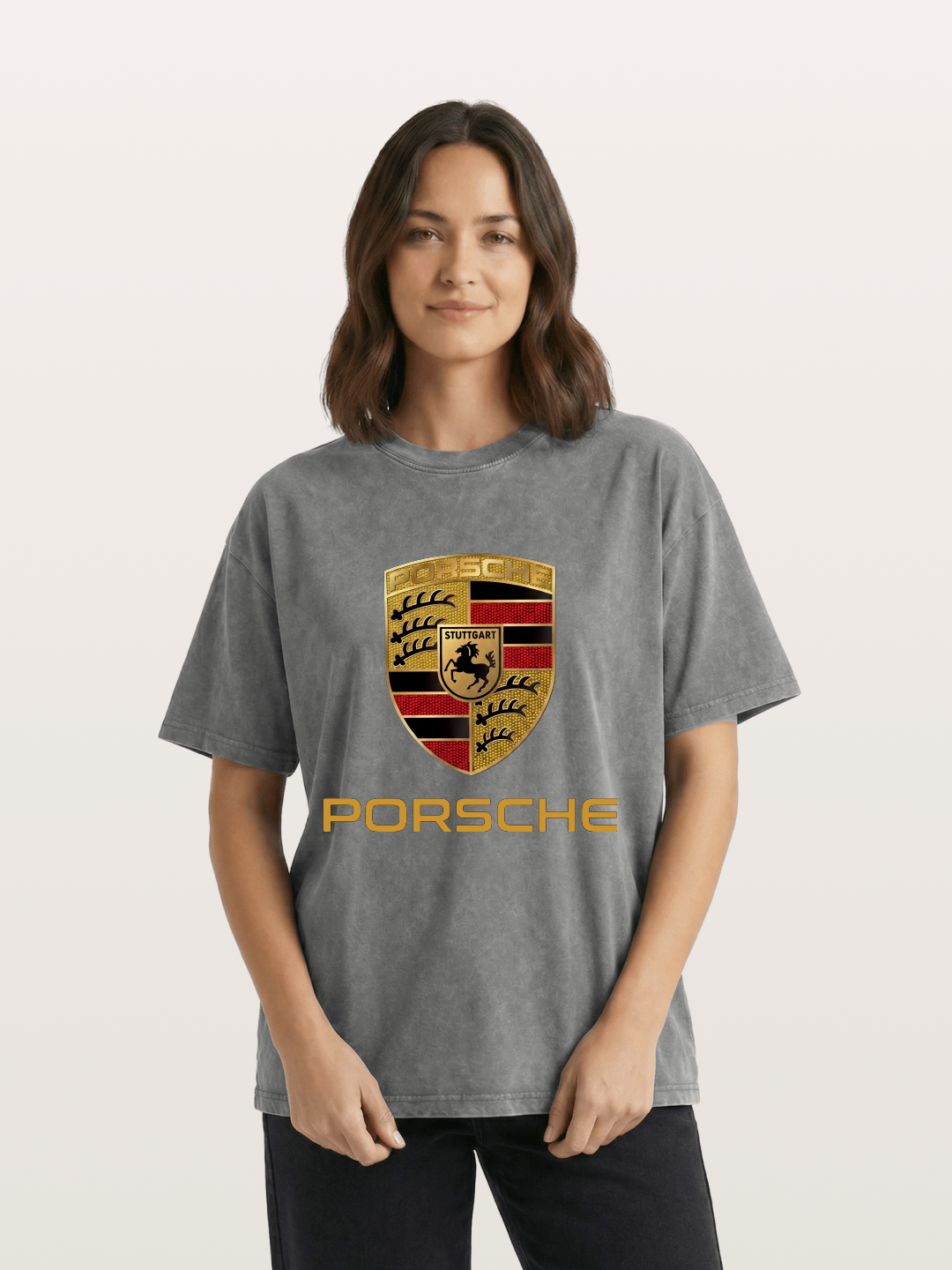Porsche Golden Emblem Washed T-shirt