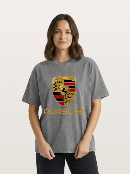 Porsche Golden Emblem Washed T-shirt