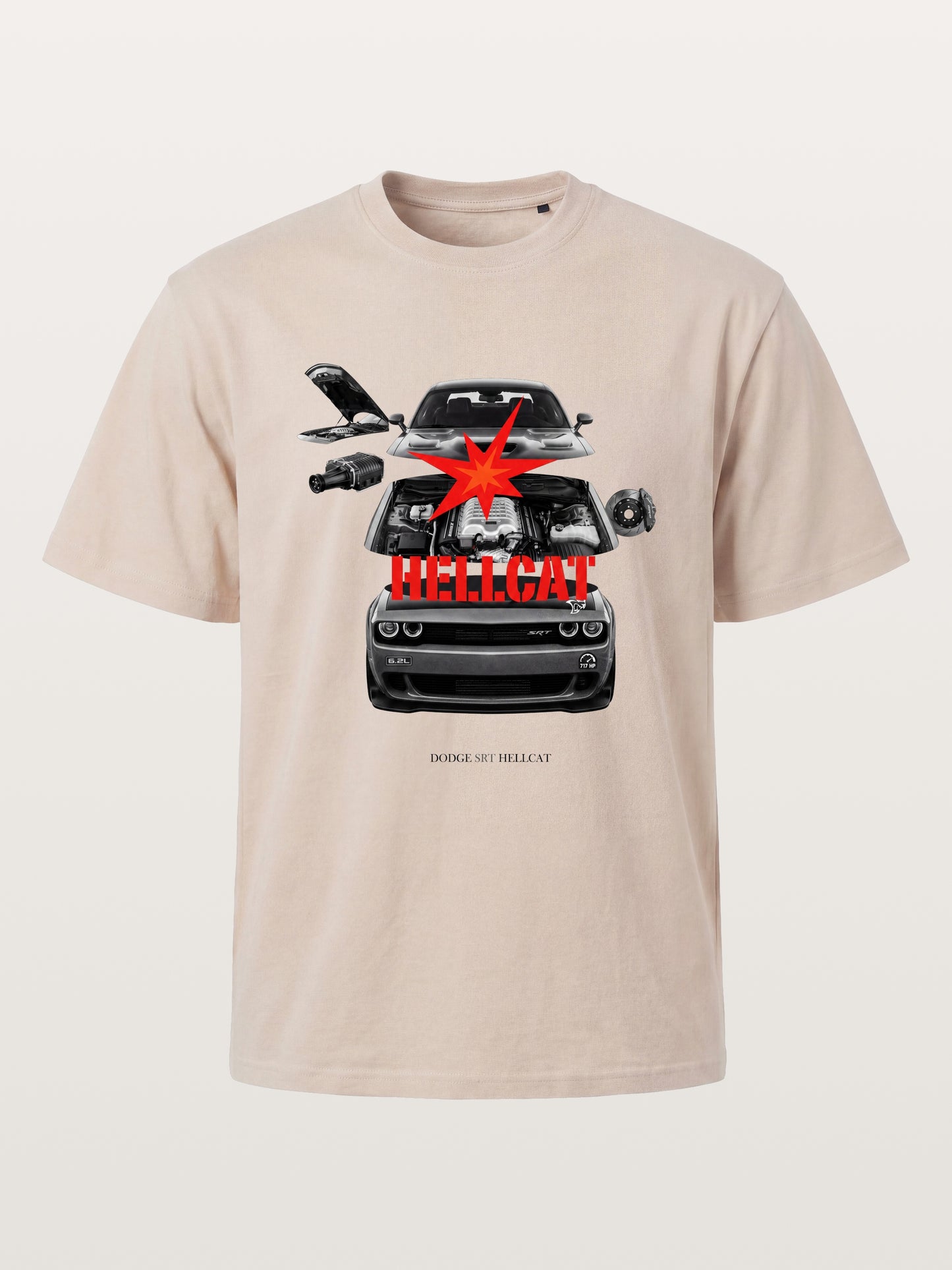 Engine Explode Hellcat Artwork Cotton T-shirt