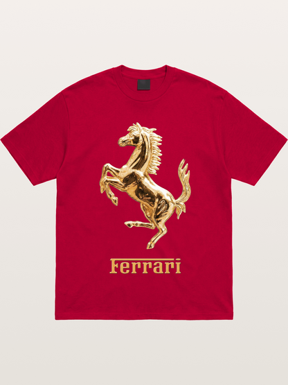 Ferrari Golden Prancing Horse Gildan T-shirt