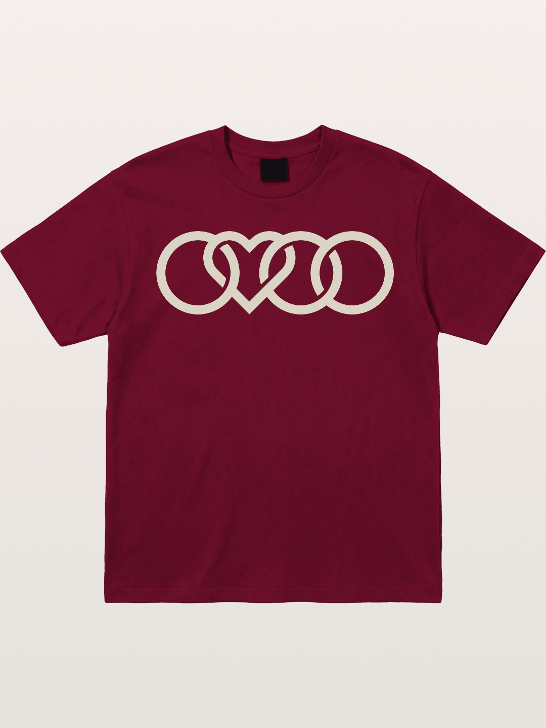 Audi Four Rings Heart Shape Gildan T-shirt