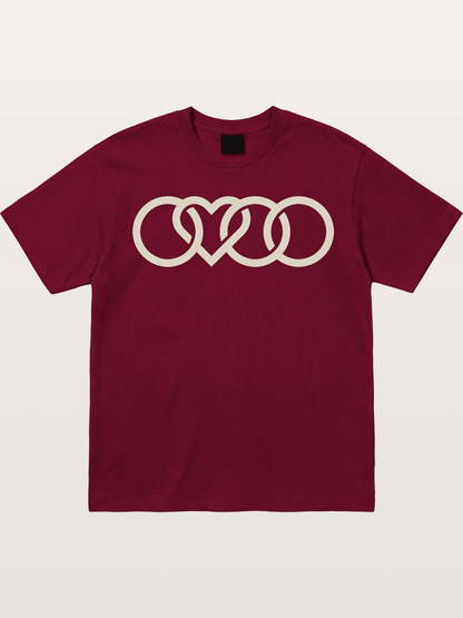 Audi Four Rings Heart Shape Gildan T-shirt