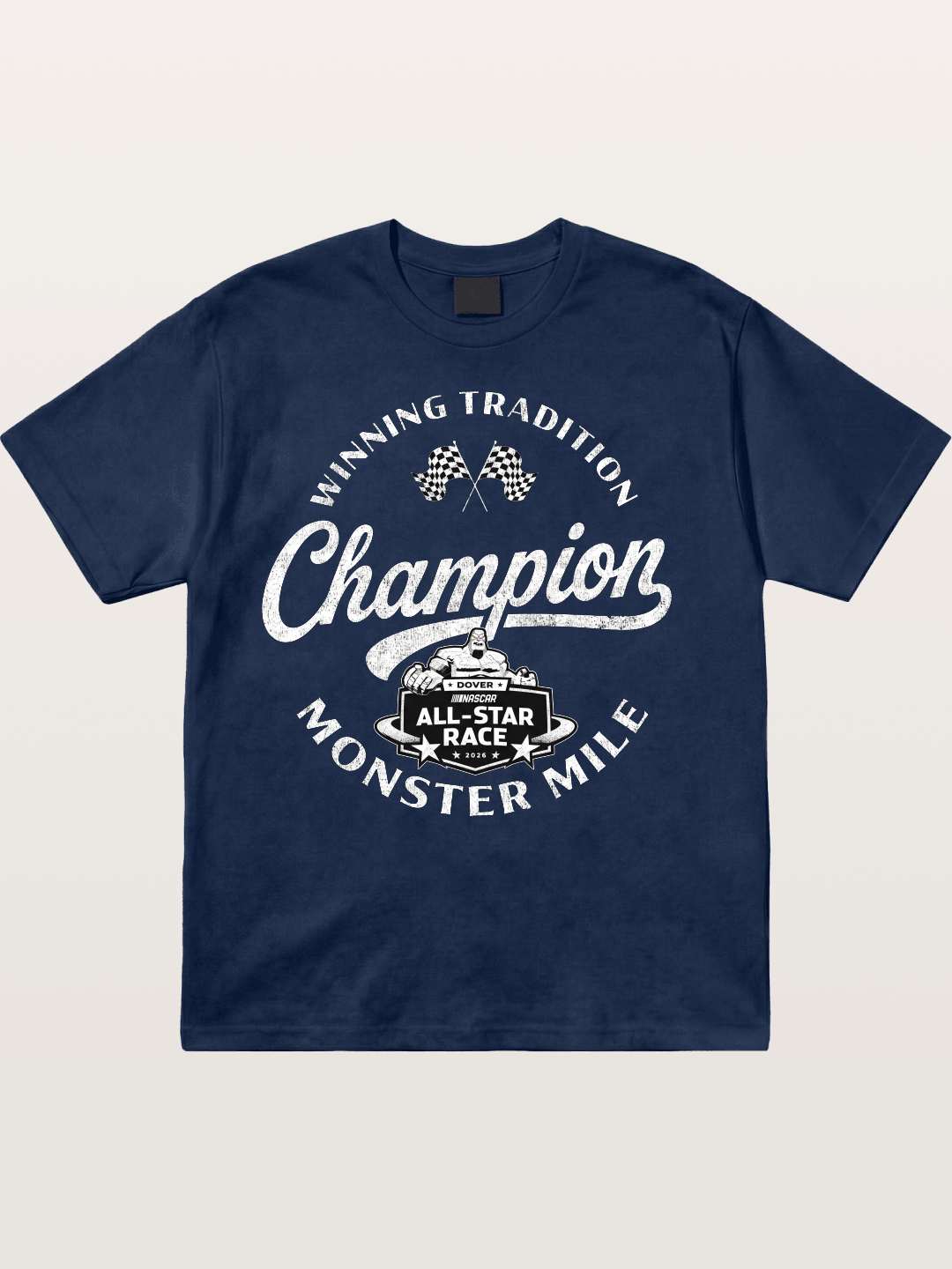 NASCAR Champion Vintage Stamp Design Cotton T-shirt