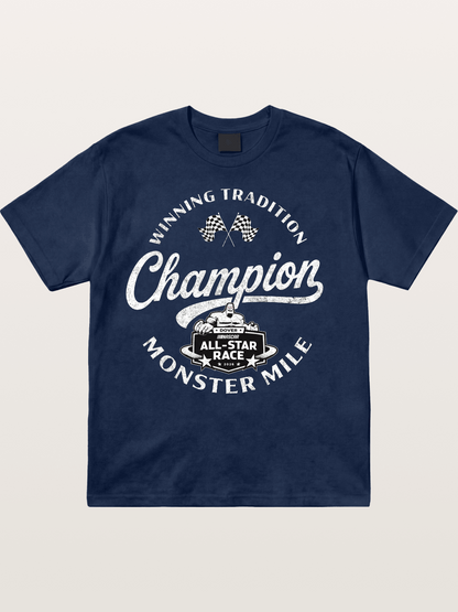 NASCAR Champion Vintage Stamp Design Cotton T-shirt