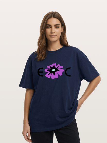 Purple EDC Daisy Silhouette Cotton T-shirt