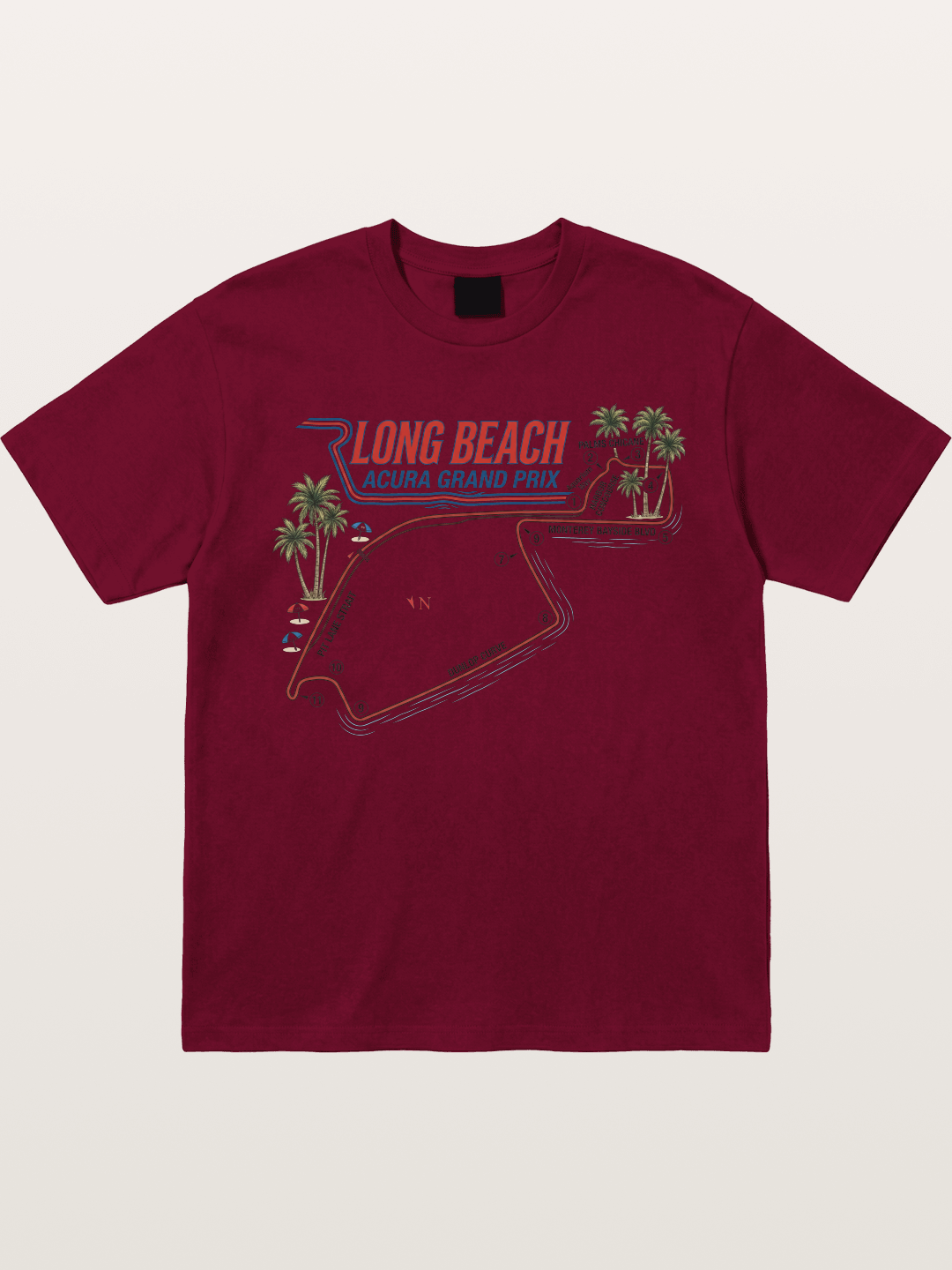 Long Beach Race Track Art Gildan T-shirt