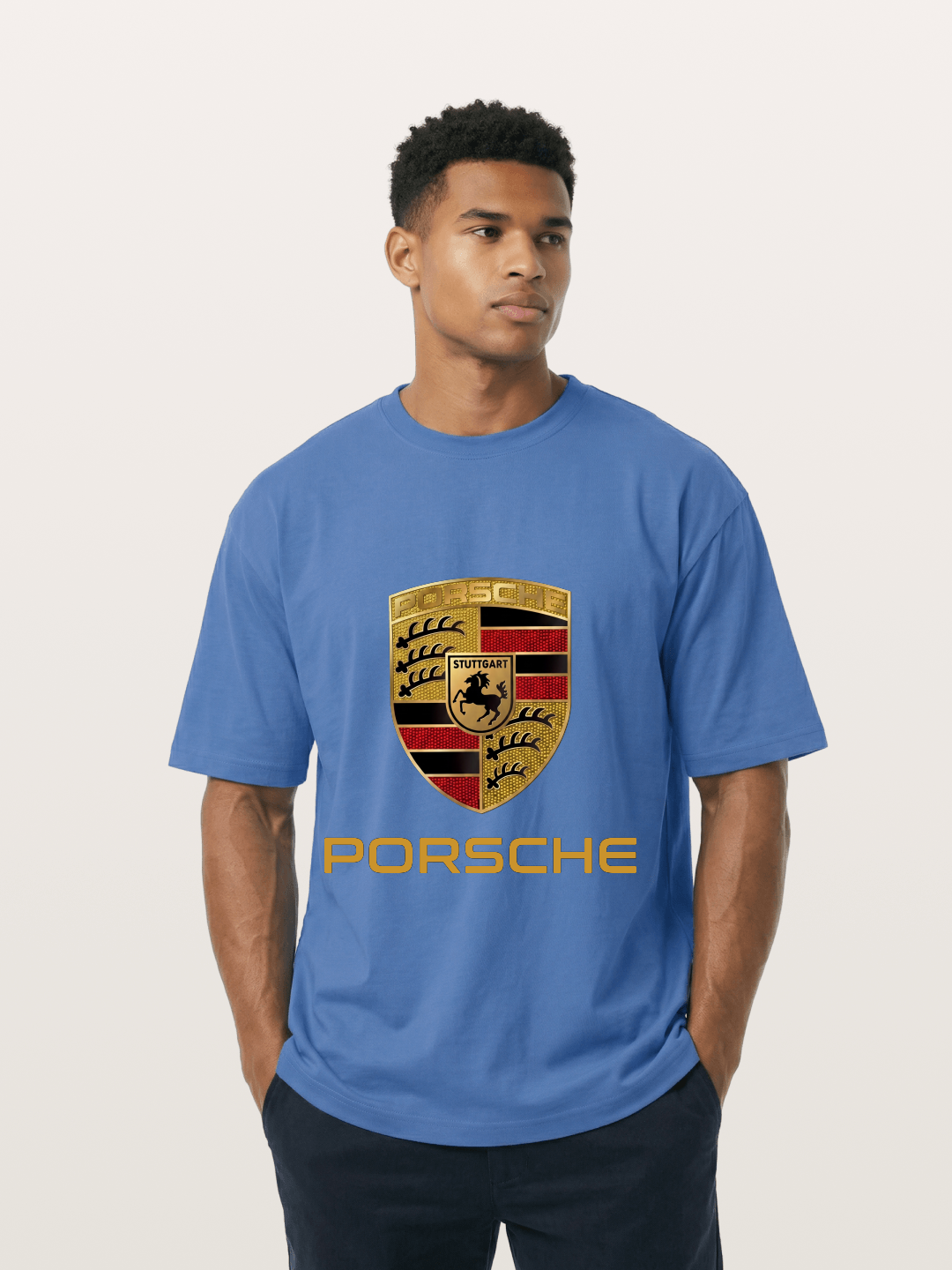 Porsche Golden Emblem Gildan T-shirt