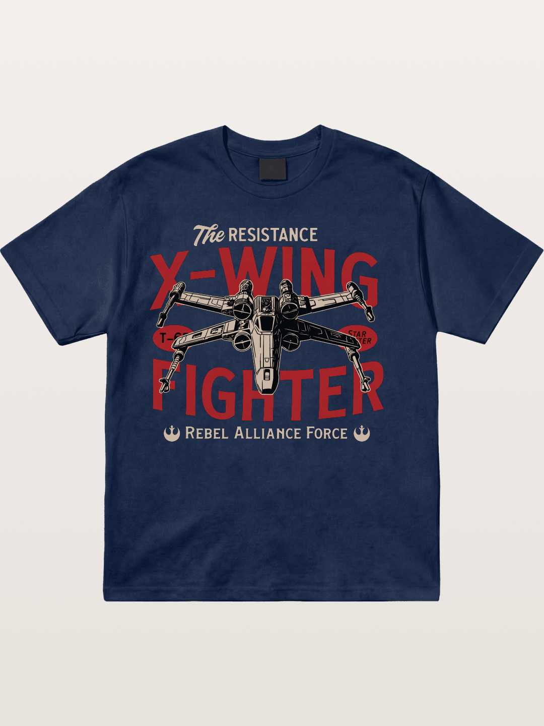 Resistance X-Wing Fighter Retro Design Cotton T-shirt