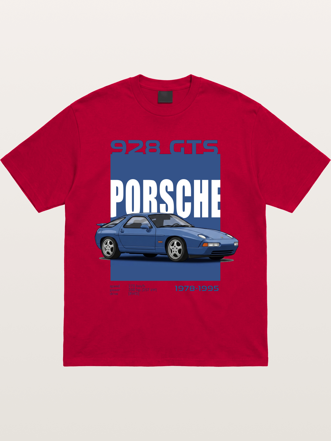 Porsche 928 GTS Blue Classic Gildan T-shirt