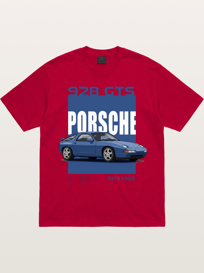 Porsche 928 GTS Blue Classic Gildan T-shirt