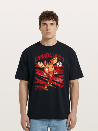 Canada 2026 Moose Mascot Cotton T-shirt
