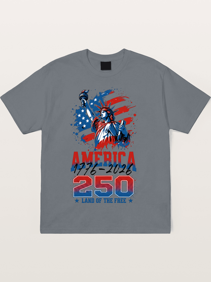 Liberty 250 Years Freedom Print Cotton T-shirt