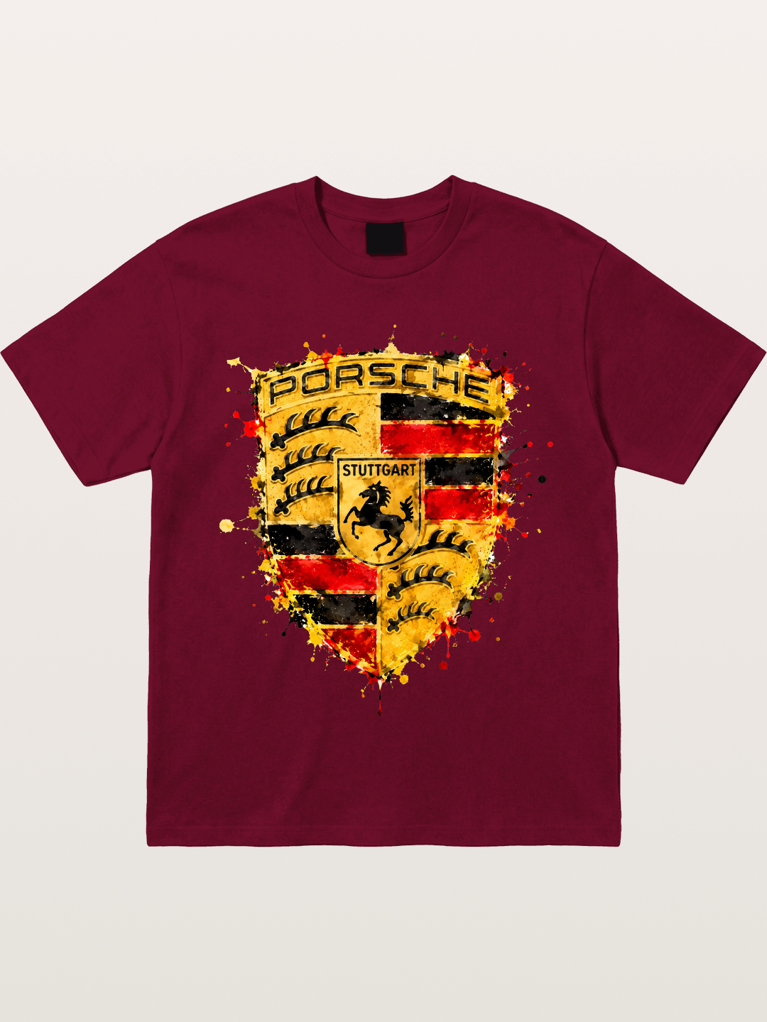 Porsche Splash Crest Design Gildan T-shirt