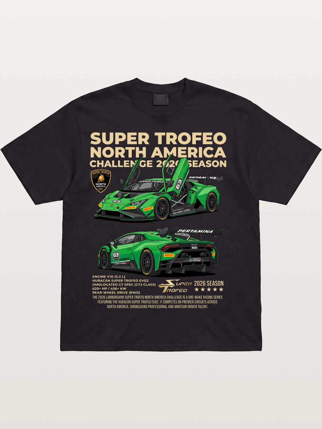 Lamborghini Huracan Super Trofeo Views Cotton T-shirt