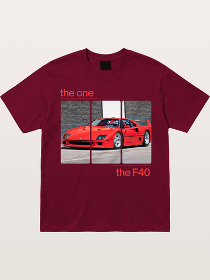 Ferrari F40 The One Split Panels Gildan T-shirt