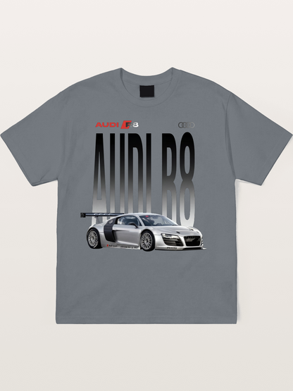 Silver Audi R8 GT3 Front Side View Cotton T-shirt