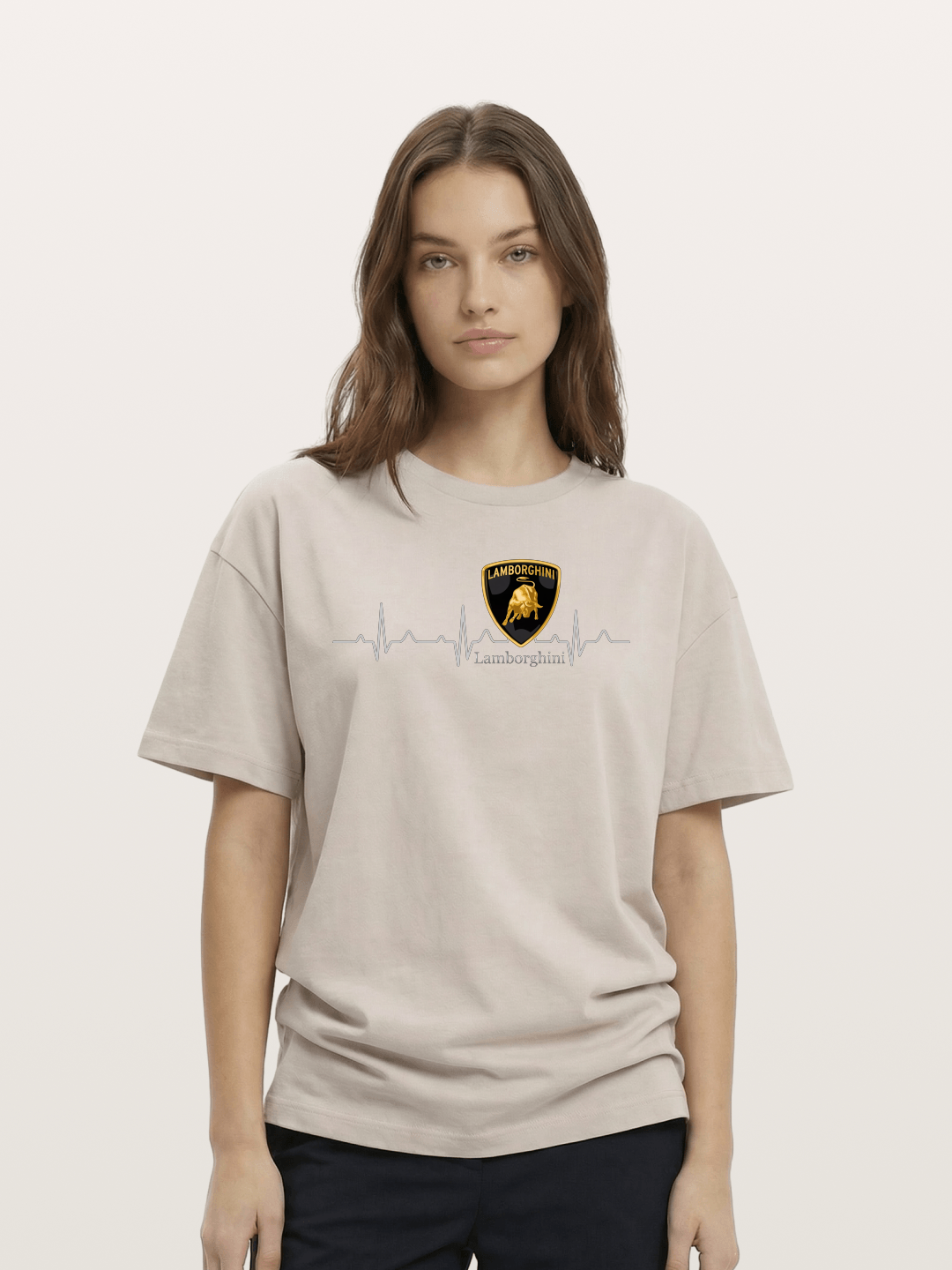 Lamborghini Heartbeat ECG Line Cotton T-shirt