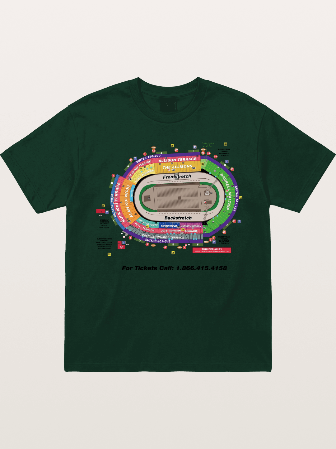 NASCAR Track Seating Map Art Print Gildan T-shirt