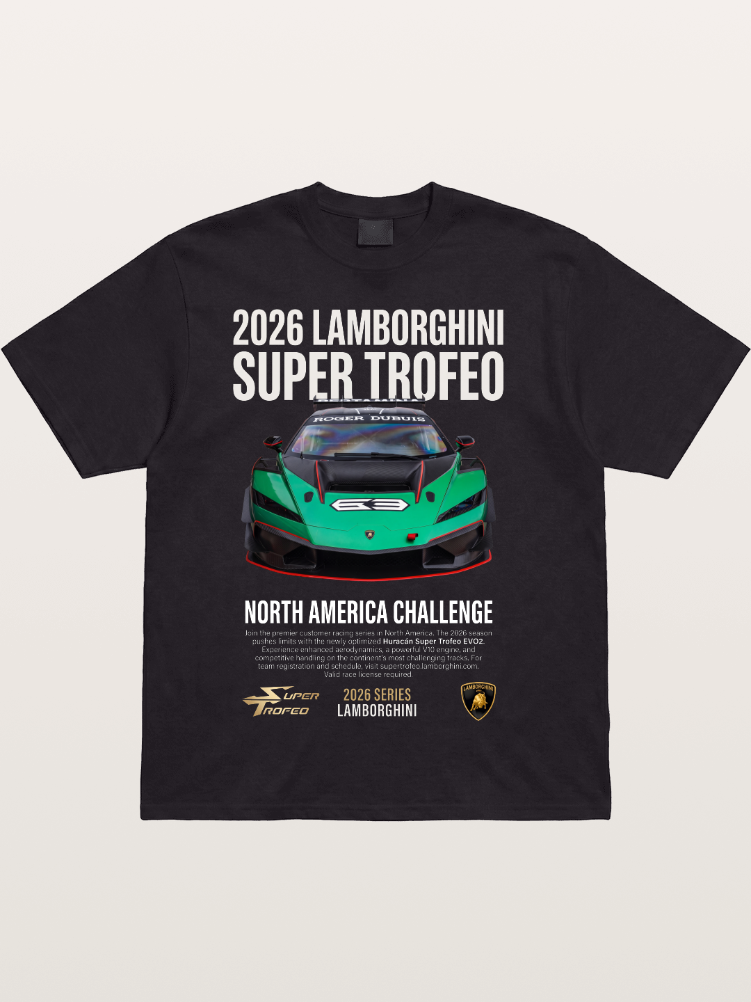 Lamborghini Huracan Green Race Car Cotton T-shirt